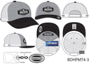 BDHPMT4-3 (BLACK CARBON HEATHER / WHITE MESH)